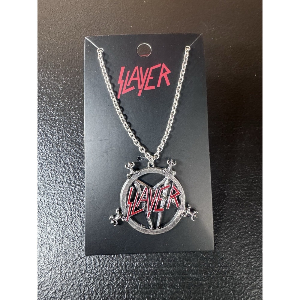 SLAYER Band Logo Necklace Pendant With Chain Brand New METAL New
